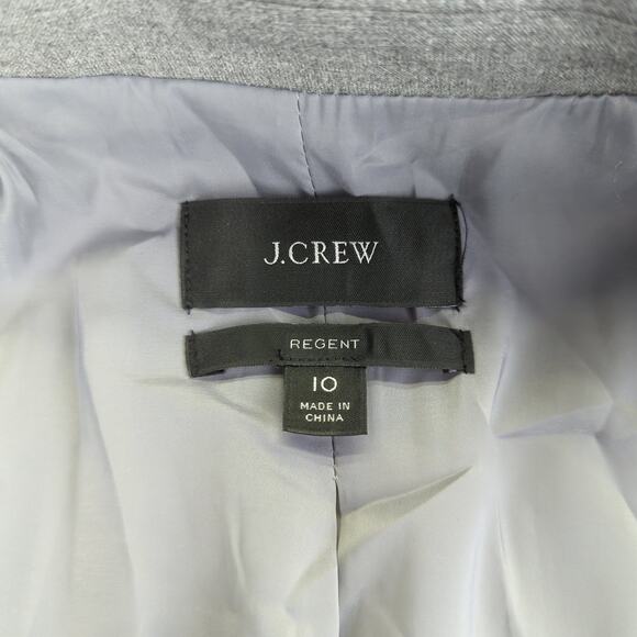 J.Crew Regent Blazer Jacket Gray 4 Season Stretch Single Button Women's 10 K5961 - Picture 8 of 10
